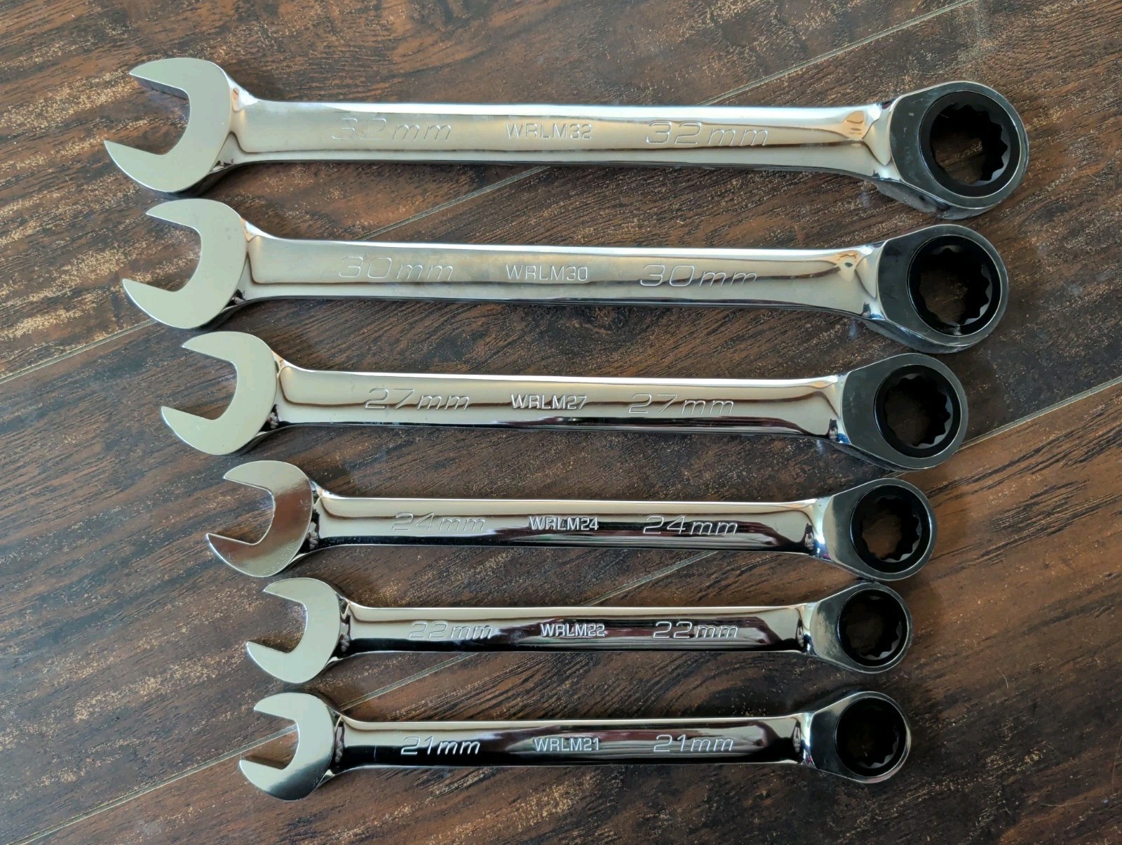 ICON 6 Pc Set METRIC REVERSIBLE RATCHETING COMBINATION WRENCHES 32mm-21mm