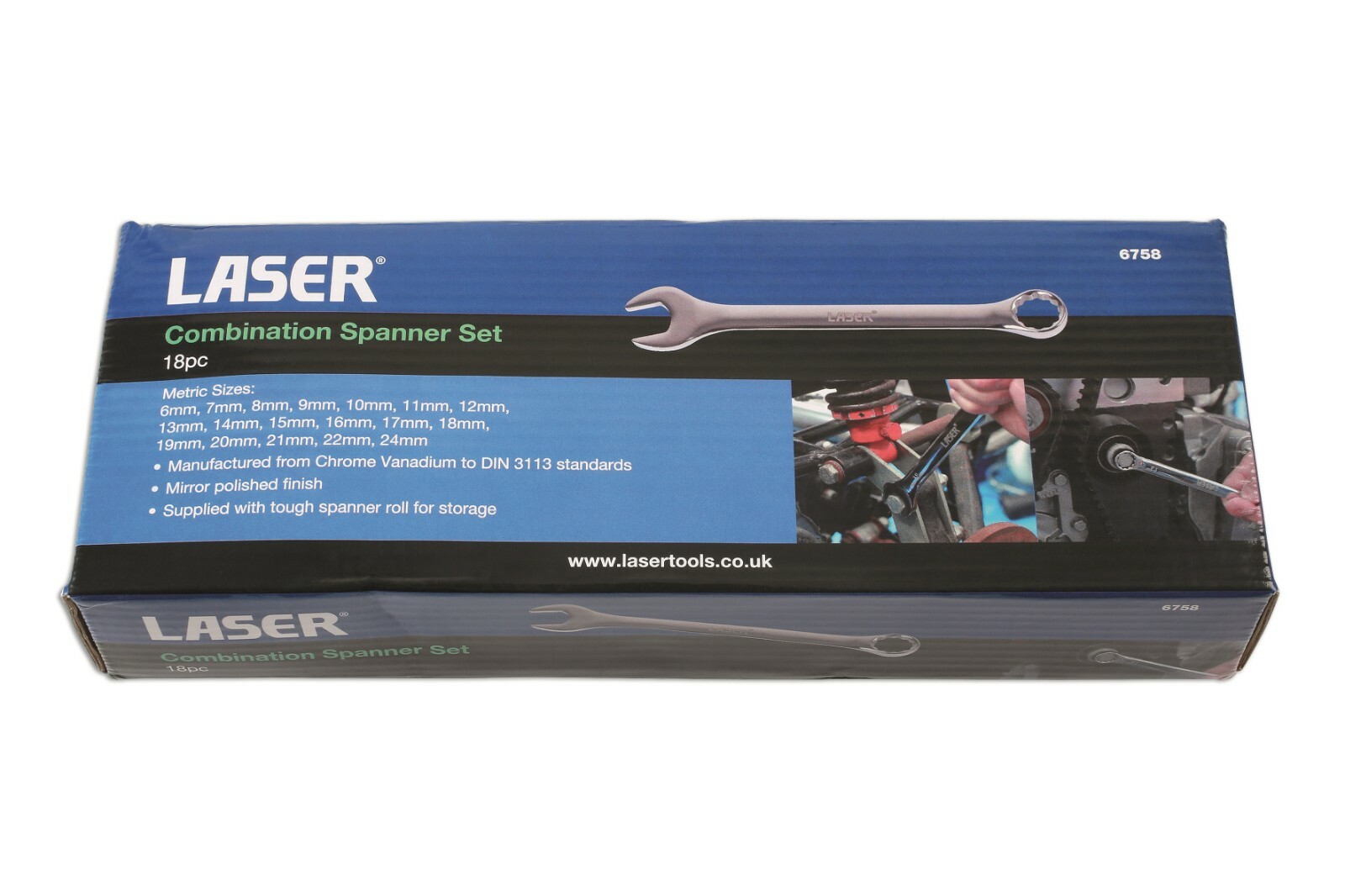Laser 6758 18 Piece Combination Spanner Set