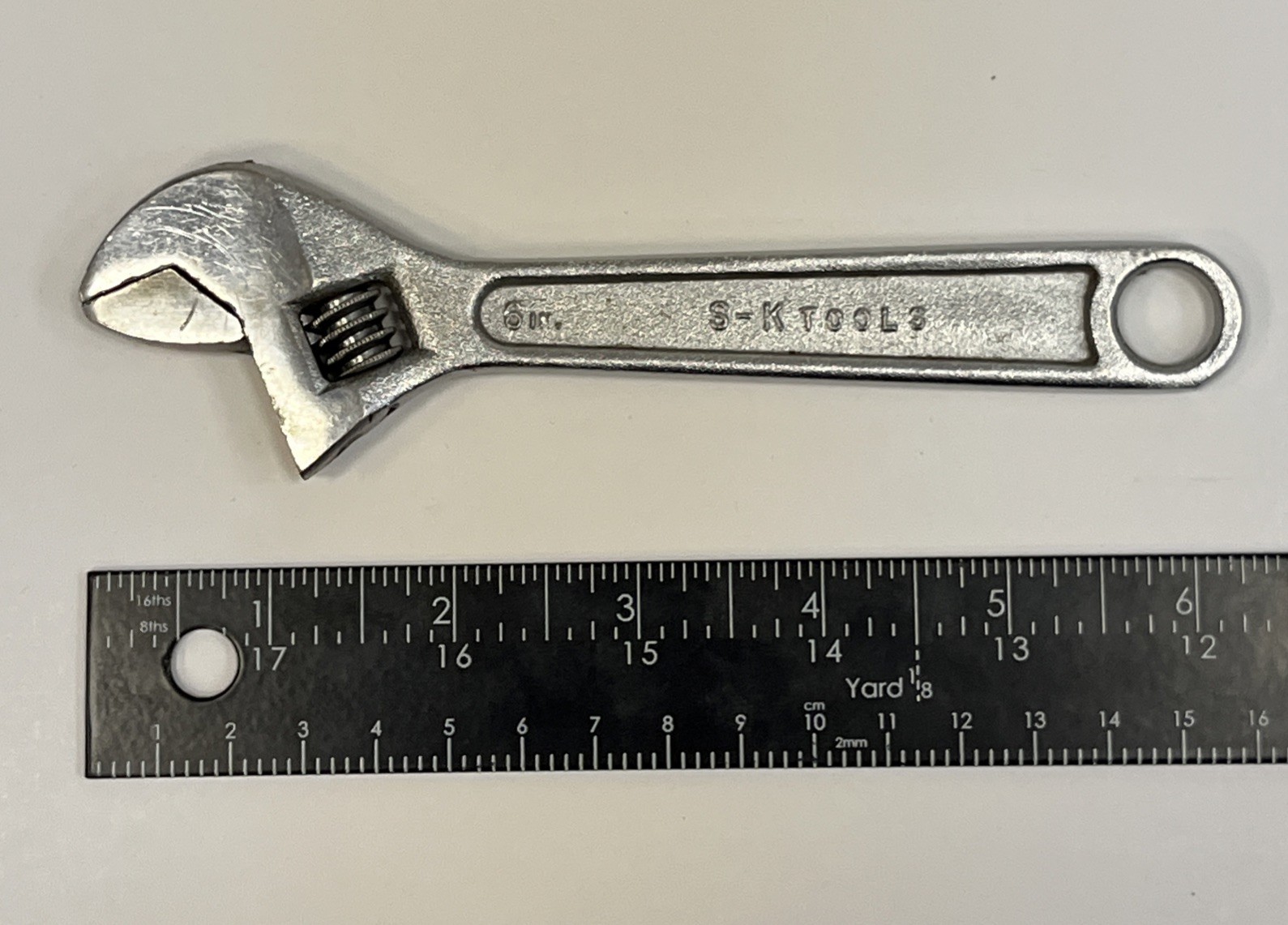 Vintage S-K Wayne Tools 6″ In Adjustable Wrench Crescent Style Made In USA