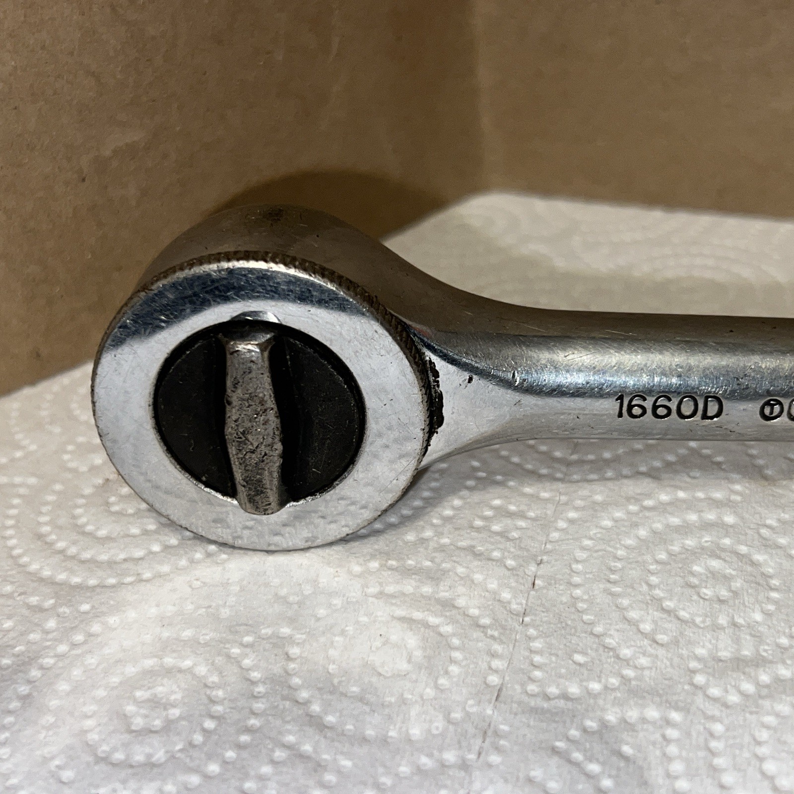 Vintage Challenger by Proto 1660D 1/2 Drive Socket Ratchet Wrench Made in USA