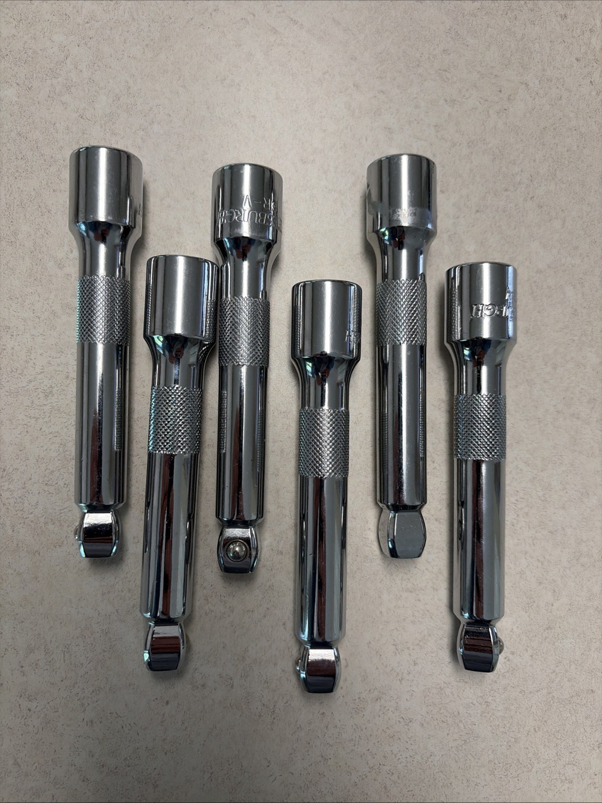 lot of 6 – Pittsburgh 1/2″ Drive Socket Extension, 5″ Length = retail new