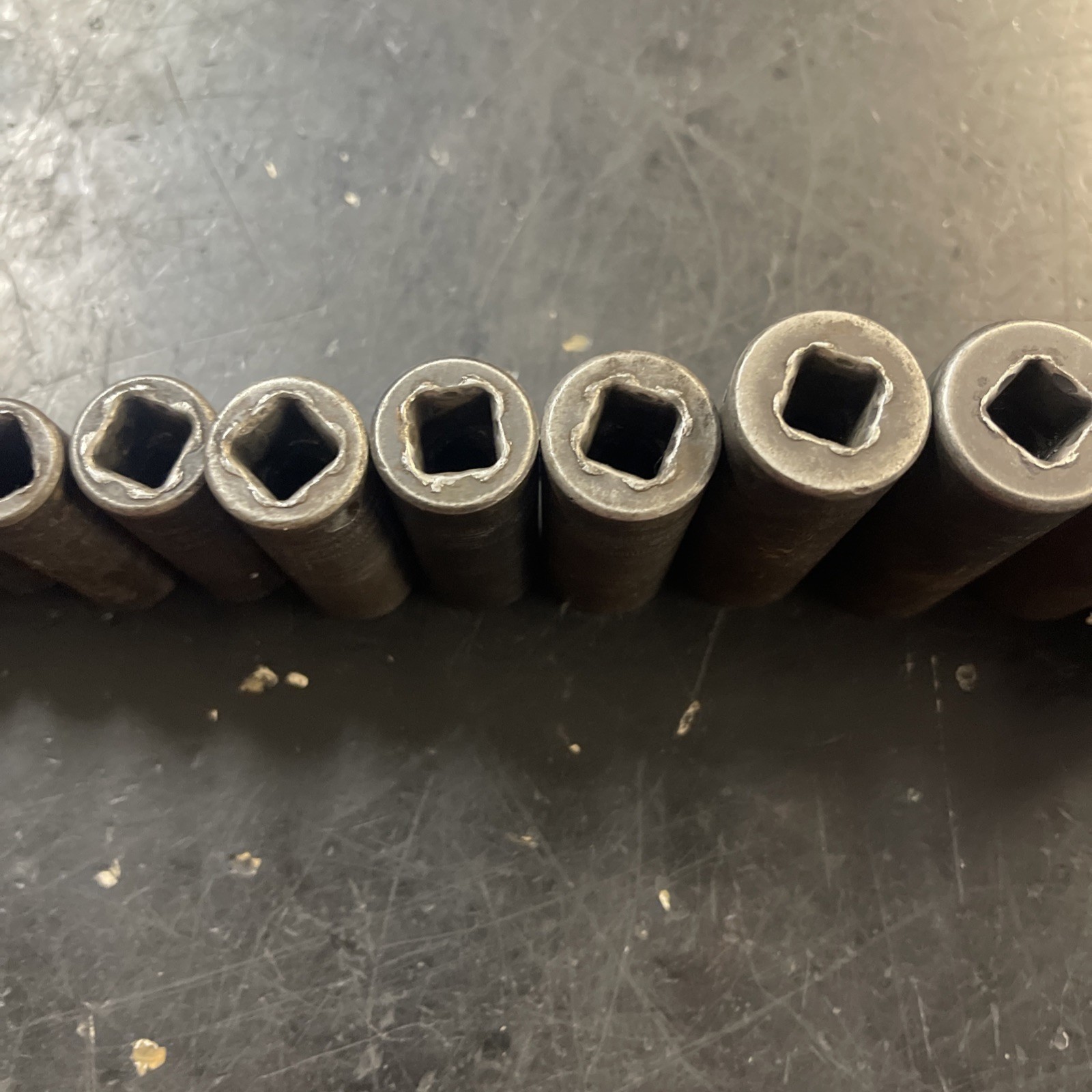 Snap-On 12 Pcs 3/8″ Dr 6pt Deep Impact Sockets 8-19mm + 21mm Missing 20mm