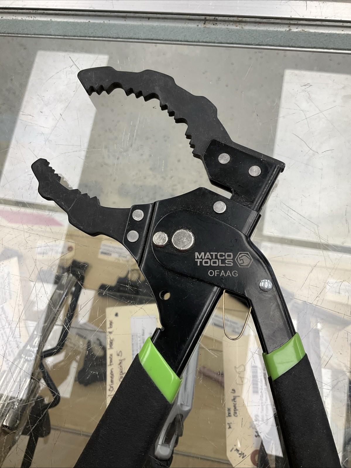 Matco Tools AUTO-ADJUSTABLE OIL FILTER PLIERS – Green OFAAG 230508