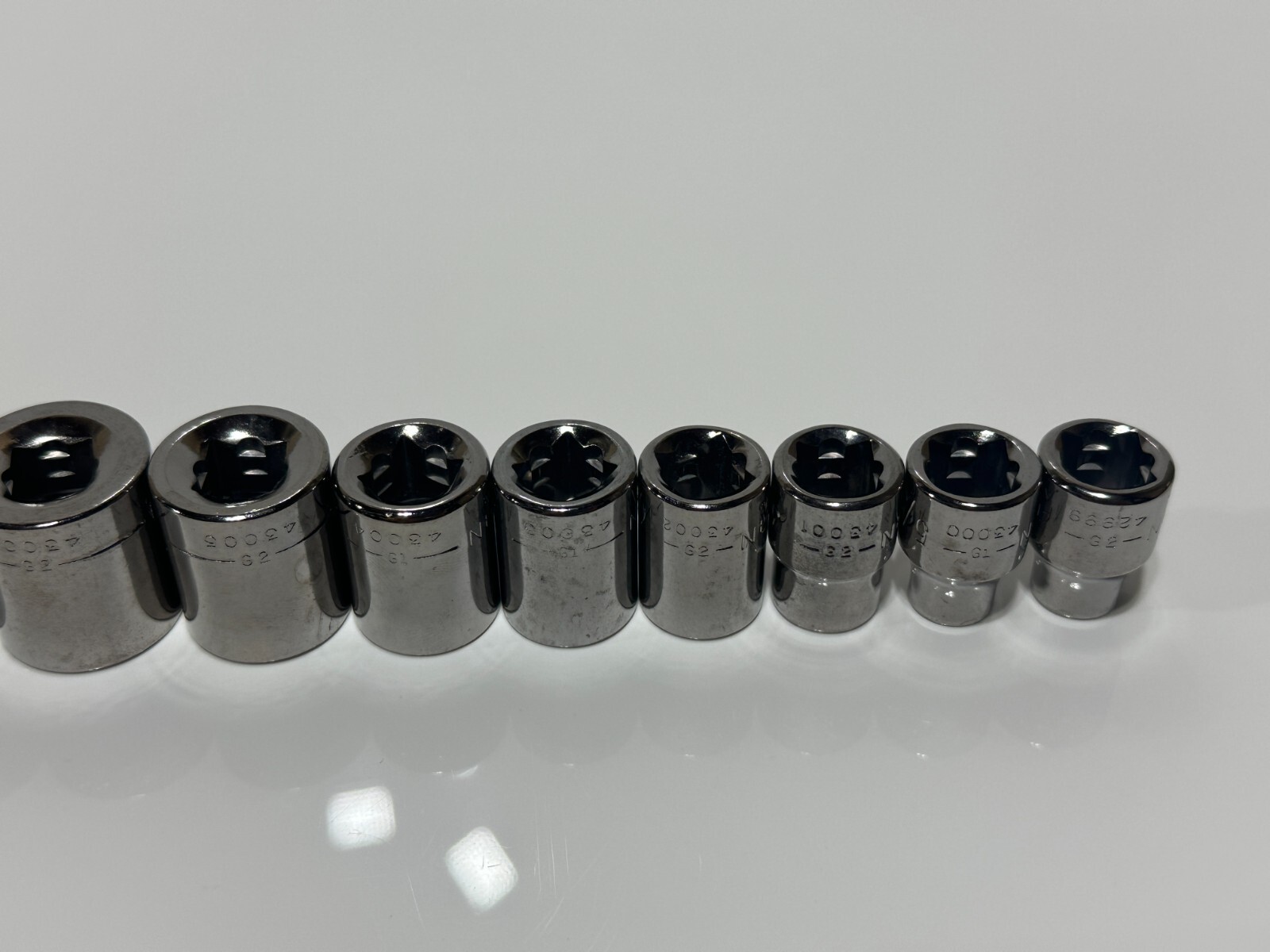 NOS Craftsman Tools USA G-Series 11pc SAE Shallow Socket Set, 6 Point 3/8” Drive