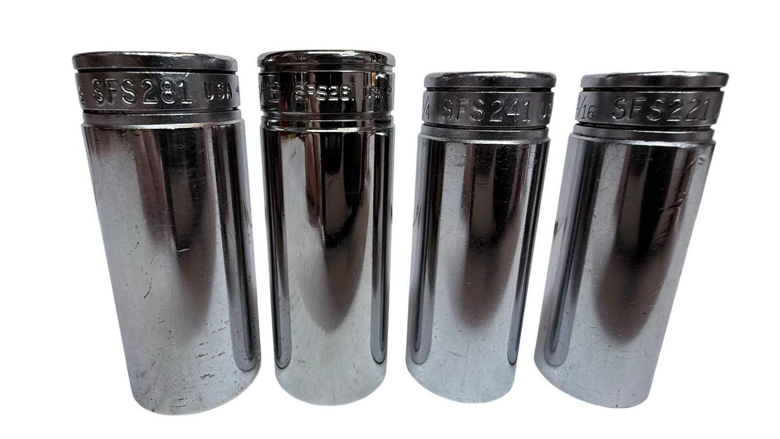 Snap-on SFS Series 10pc 3/8″ Drive SAE Deep Socket Set 1/4″–7/8″ 6-Point Chrome
