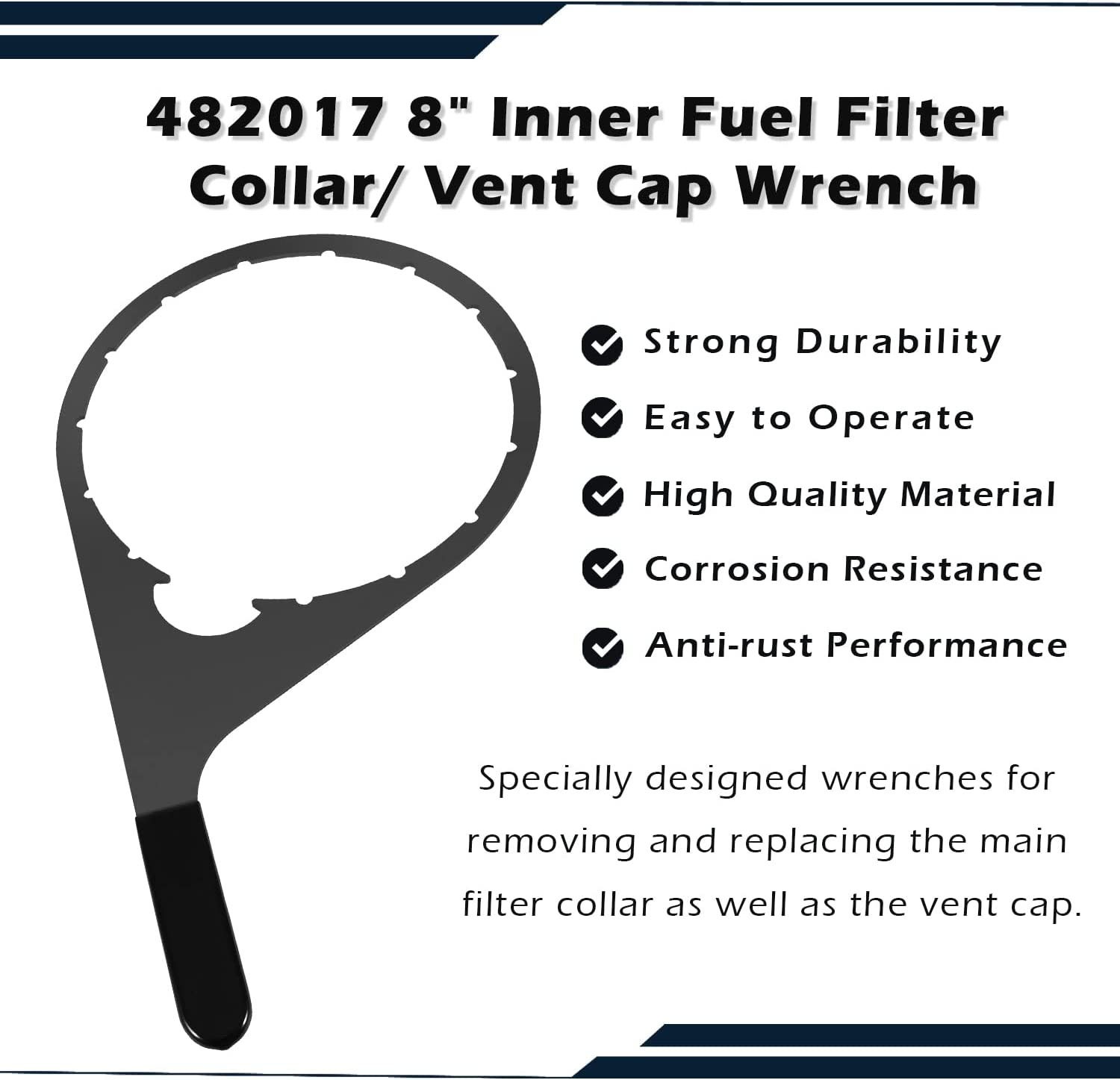 482017 8″ Fuel Filter Wrench For Davco Fuel Pro 485 487 488, Detroit Diesel DD13