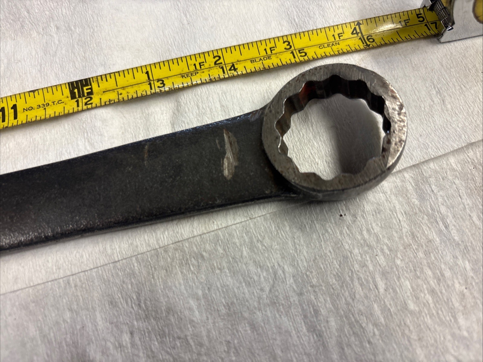 Vintage Snap On 1-1/8” SAE Combination Wrench Ground Thin On Both Ends