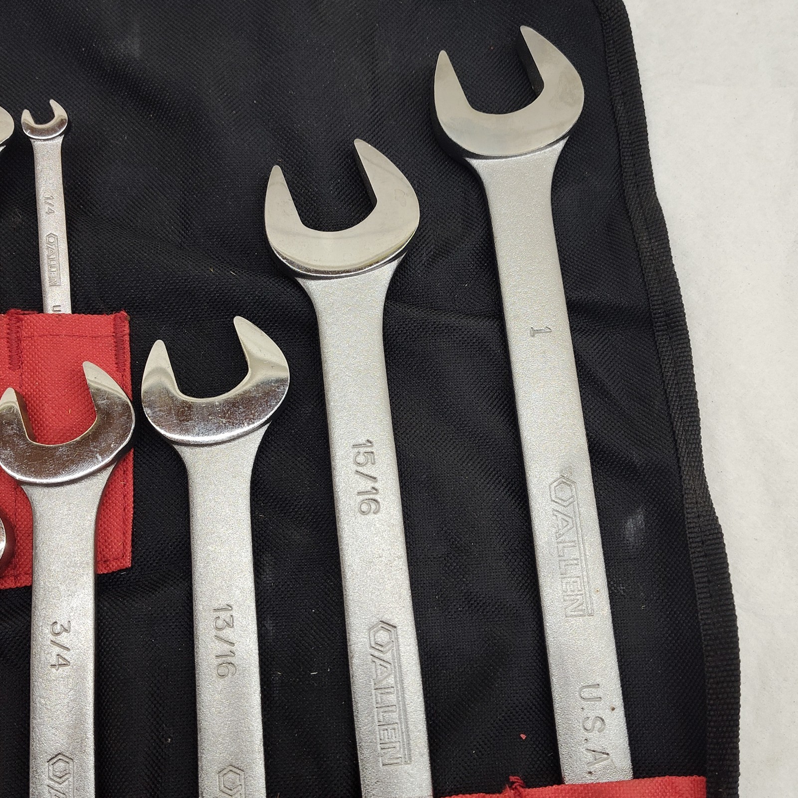 Allen Tools USA 12pc SAE Combination Wrench Set 1/4»- 1” in Craftsman Tool Roll