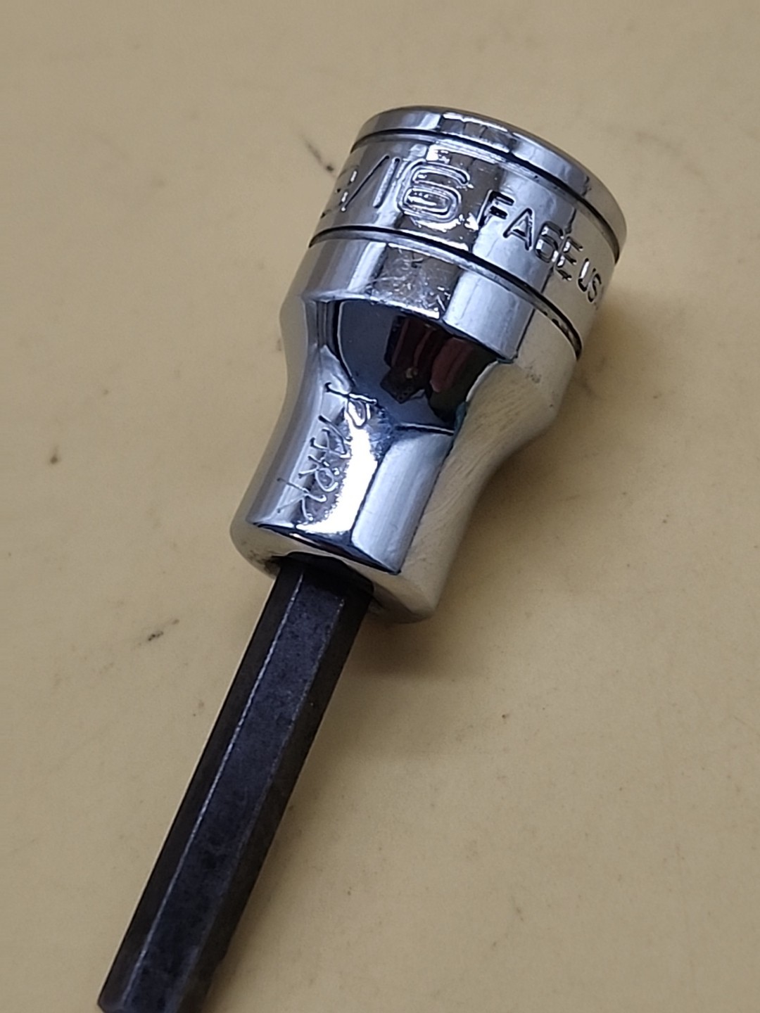 Snap- on Tools FA5E 5/32″ SAE Hex Bit Socket Driver 3/8″ Drive USA