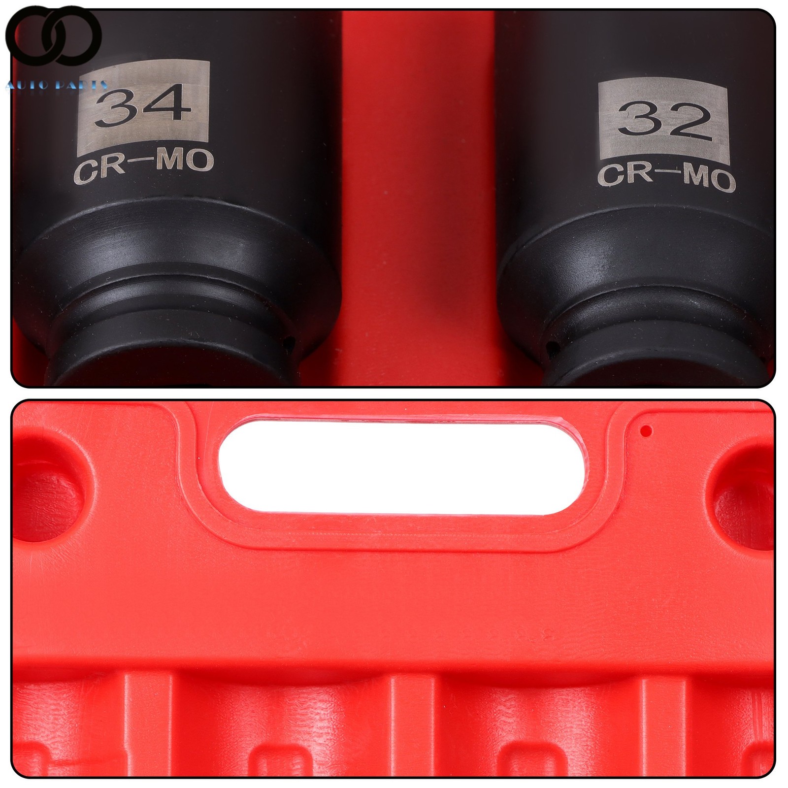 4pc 12 POINT 1/2″ Dr Deep Spindle Axle Nut Socket Set METRIC 30mm 32mm 34mm 36mm