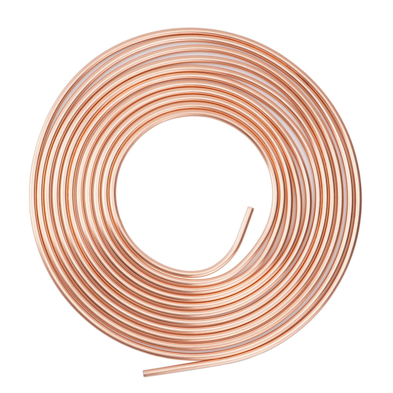 Brake Line Pipe Repair Kit 25ft 1/4 Copper Pipe Flaring Tool w/ 20 Nuts Fittings