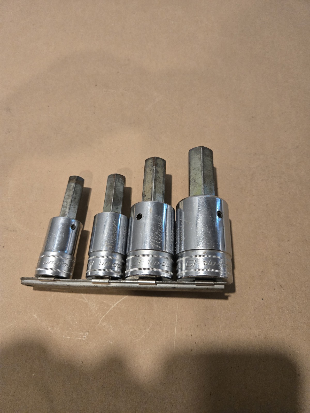 Snap On 1/2 Drive 12MM,14MM,17MM,19MM Metric Hex Bit Driver Sockets USA Lot Of 4