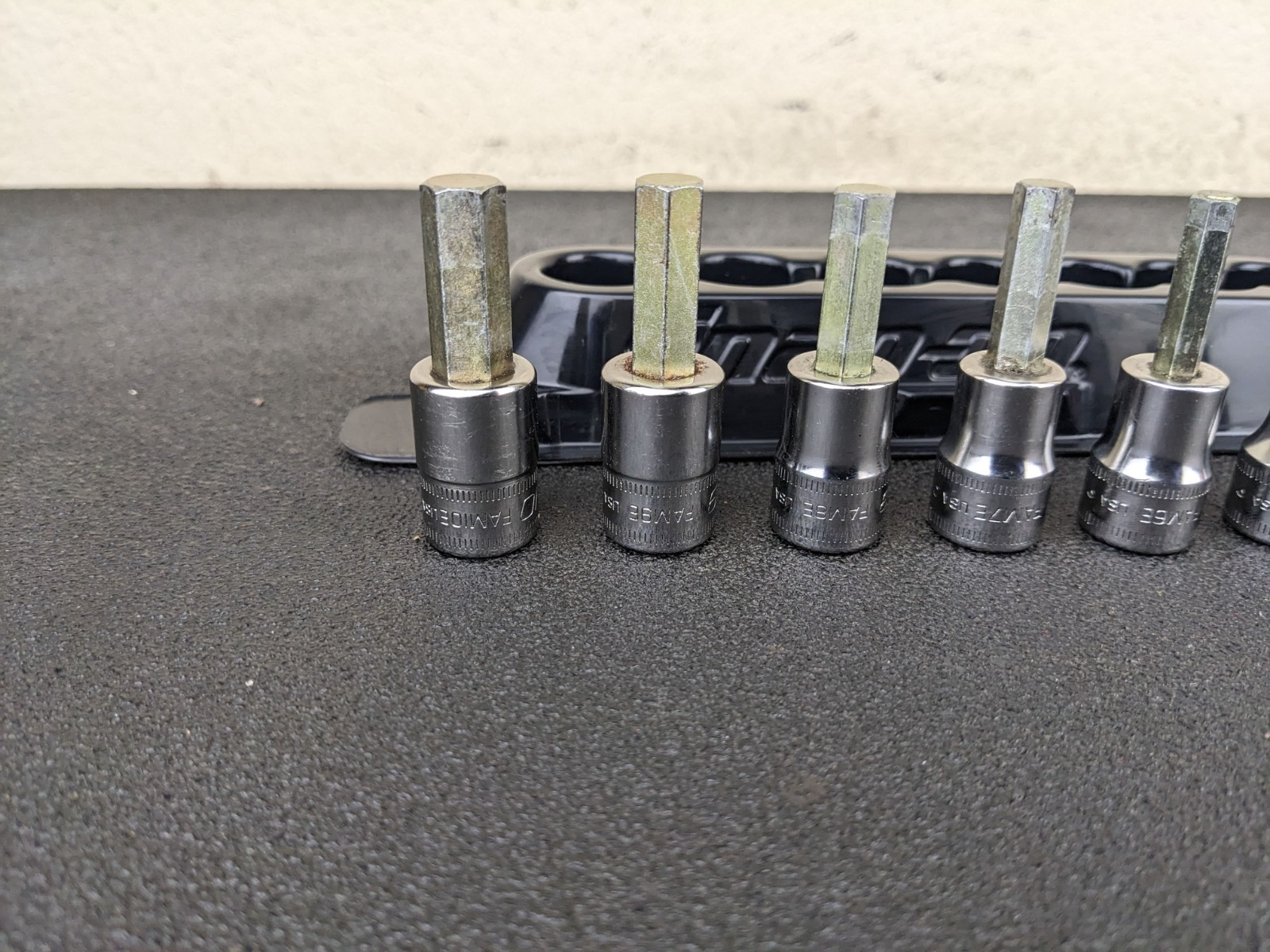 #bp416 Snap On Tools 7 Piece 3/8″ Drive Hex Bit Socket Set 4MM-10MM 207EFAMY