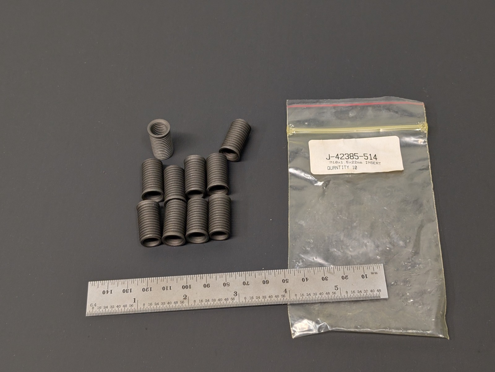 Kent-Moore 10pc J-42385-514 M10x1.5 22mm Time-Sert Thread Repair Insert