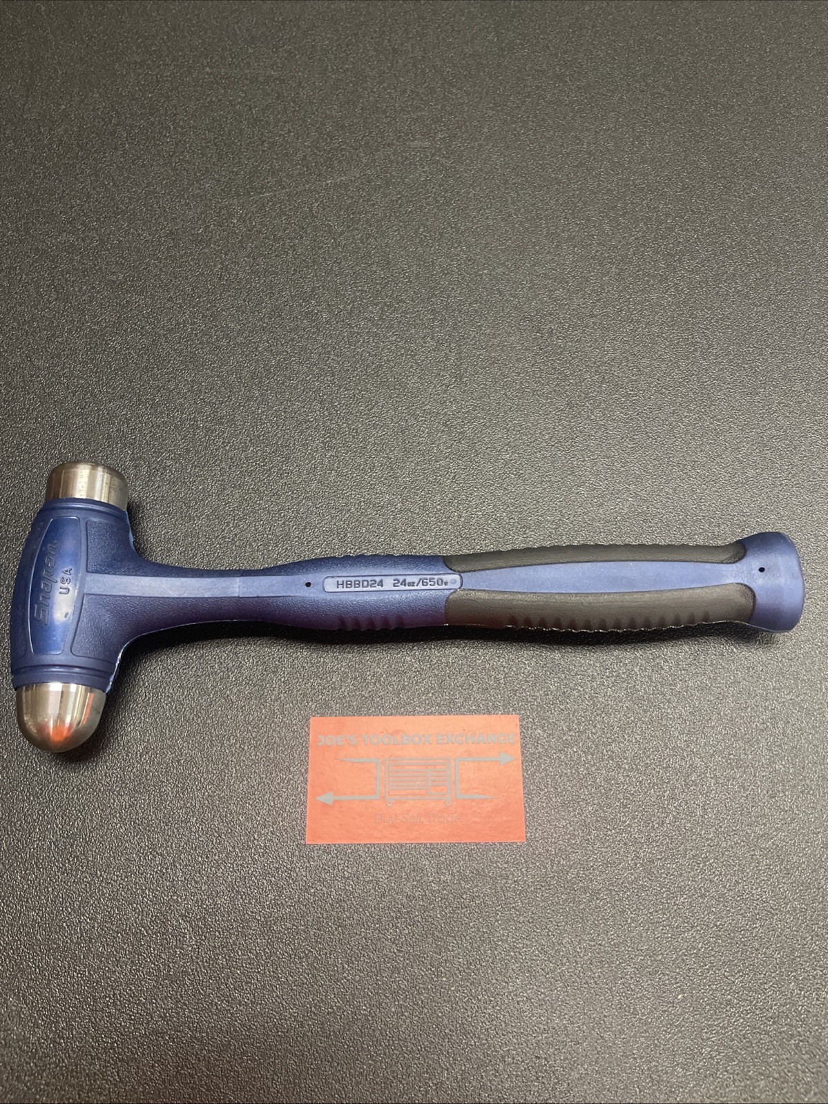 Snap-on Tools USA 24oz/680g POWER BLUE Soft Grip Dead Blow Hammer HBBD24MB