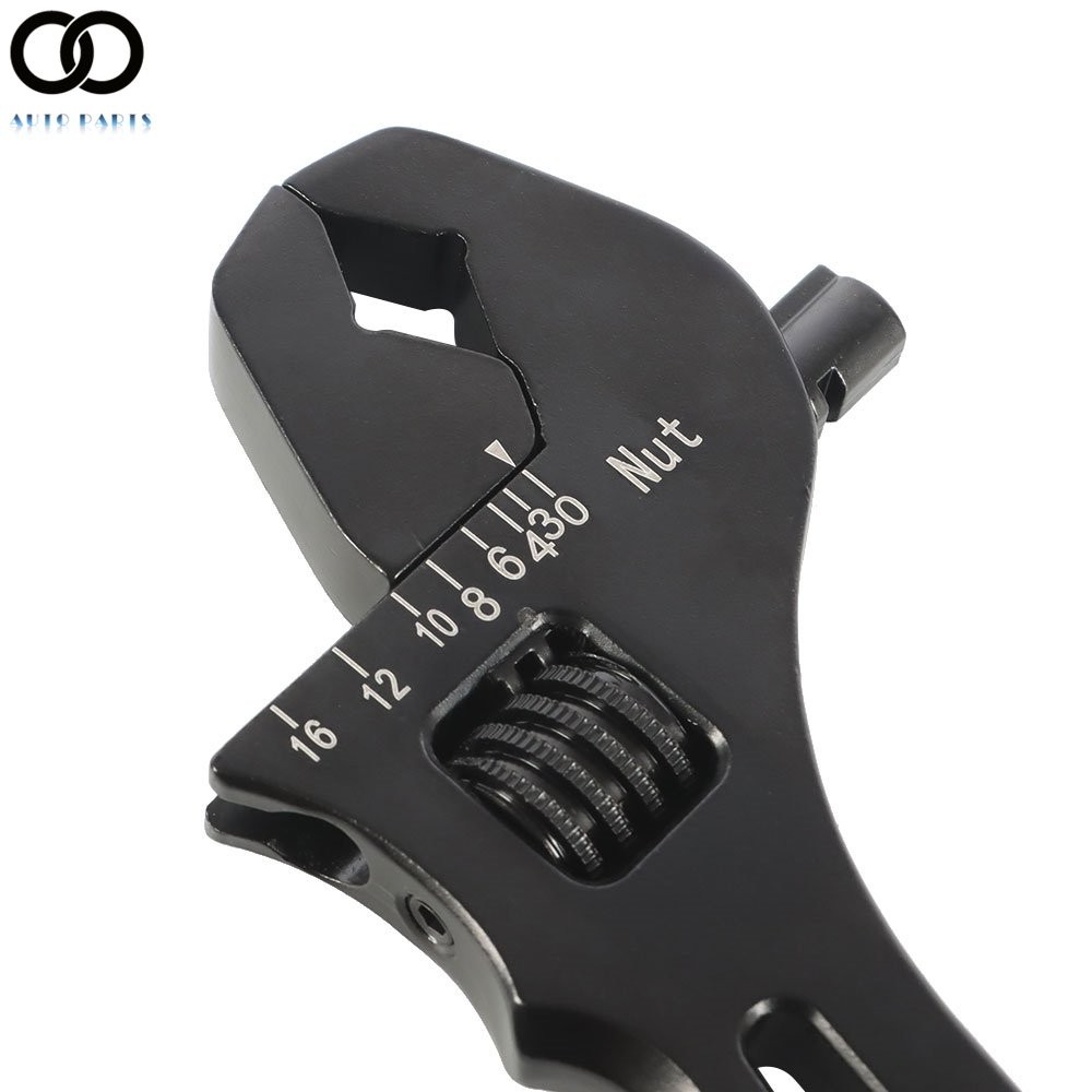 Black Aluminum 3AN 4AN-16AN Adjustable Wrench Tool Spanner For Hose End Fitting
