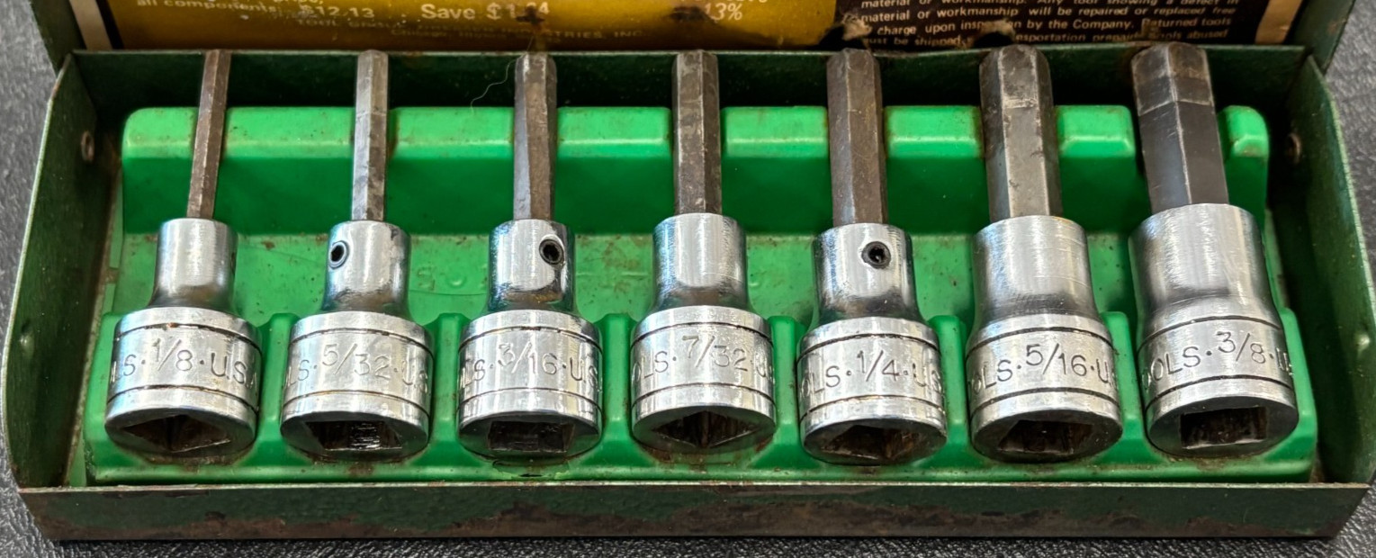 S-K 7pcset #19707 3/8″ Drive Socket Set : See Photos For Sizes W/ Case