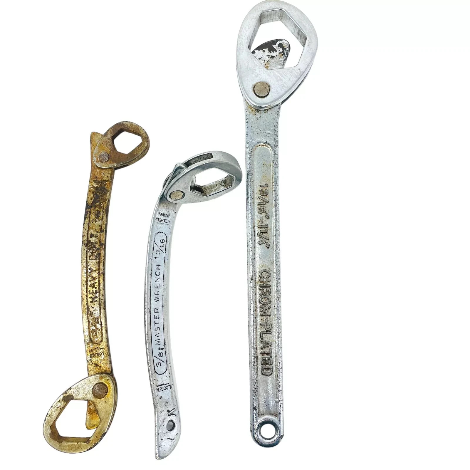 Heavy Duty Multi Wrench Adjustable Tools, Master Wrench Loosen and More, 3 Pcs