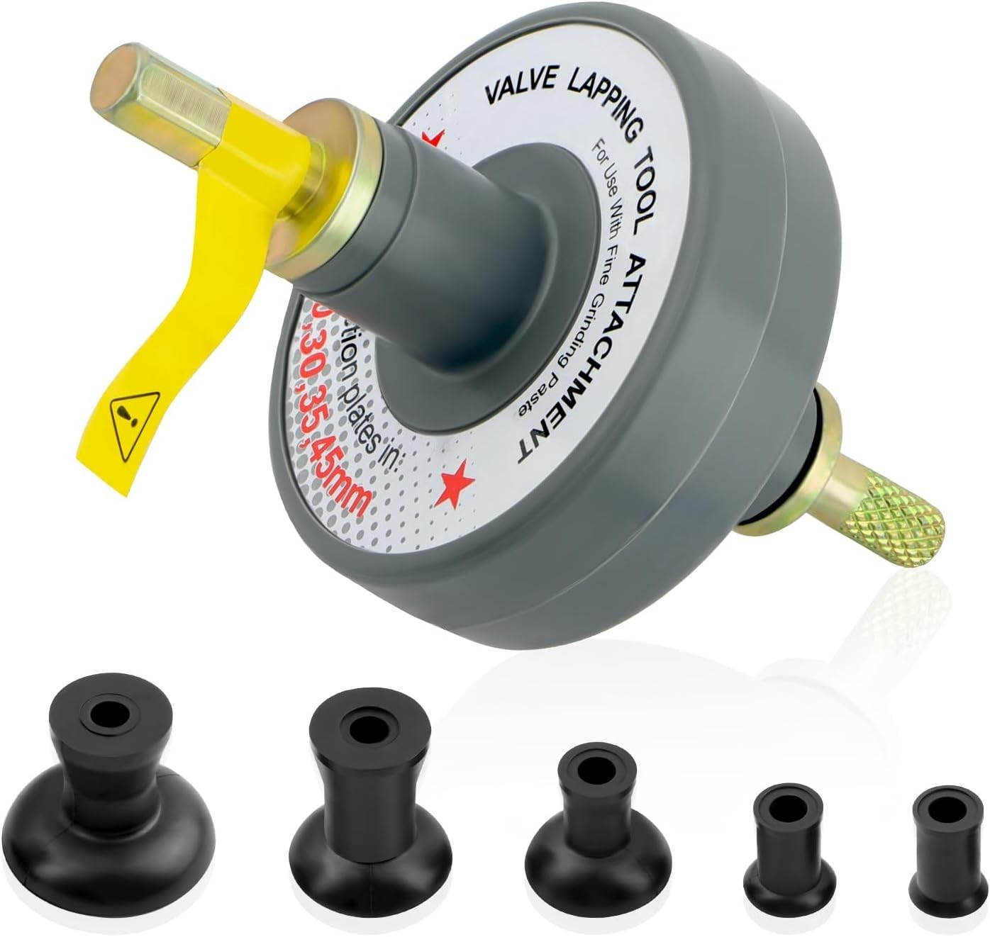 Valve Lapping Tool Kit 5 Suction Cup Adapters Valve Grinding Tool 1000-1250RPM