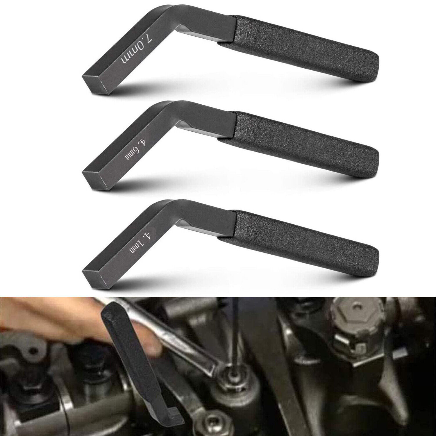 Engine Brake Adjustment Tool Set 3pcs for DD13 DD15 DD16 Jake Brake Feeler Gauge