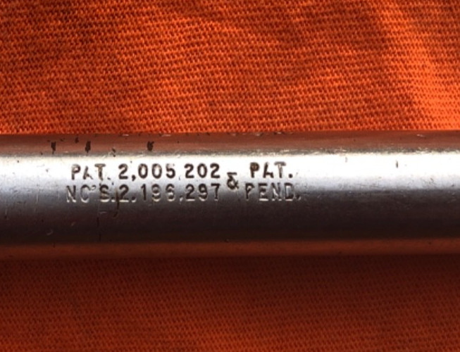 VINTAGE 1/2 INCH DRIVE 18 INCH SNAP -ON No. NS-18A BREAKER BAR w UNDERLINE LOGO