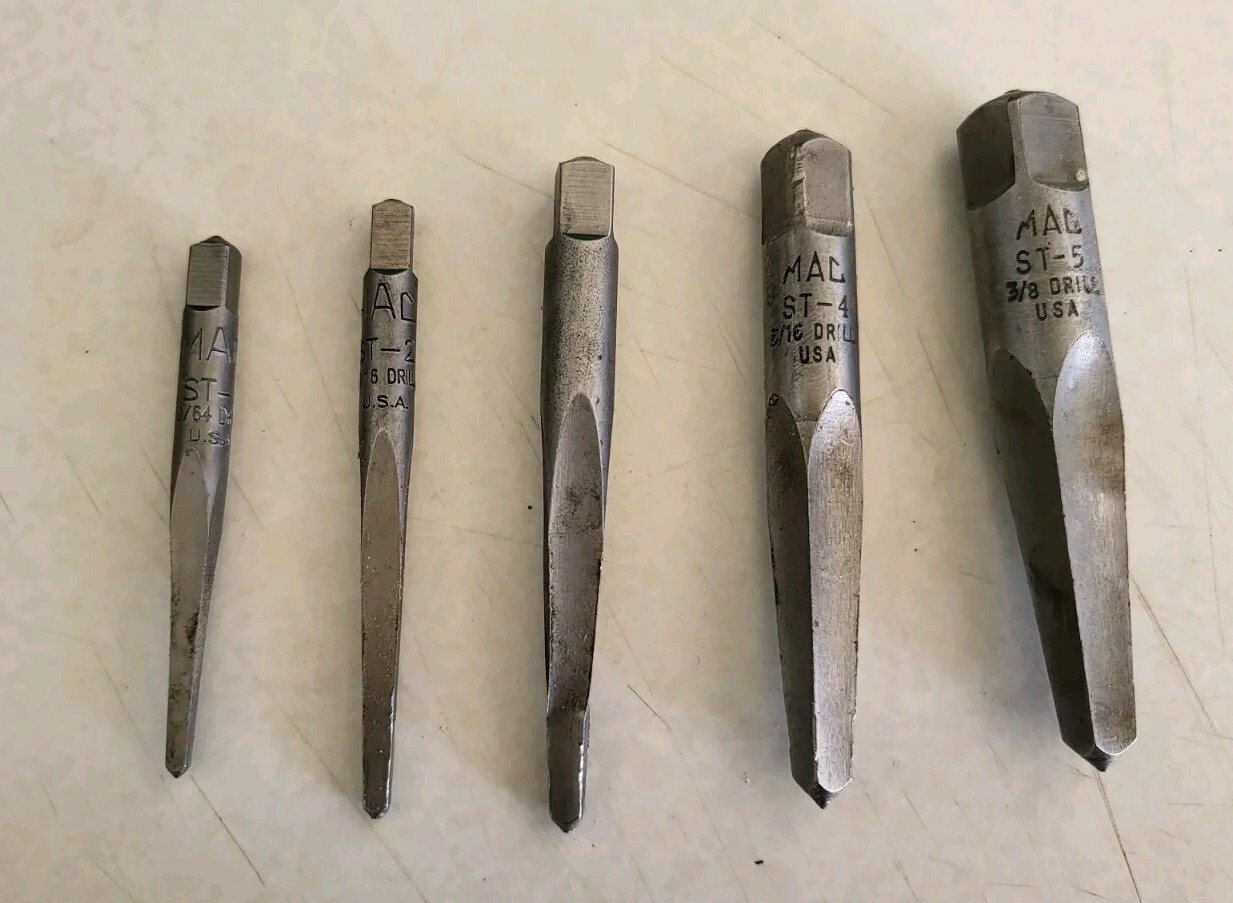 Nice MAC Tools No.353 – 5 Piece Screw Extractor Set. – Mac No. 5663ES (Wear!)