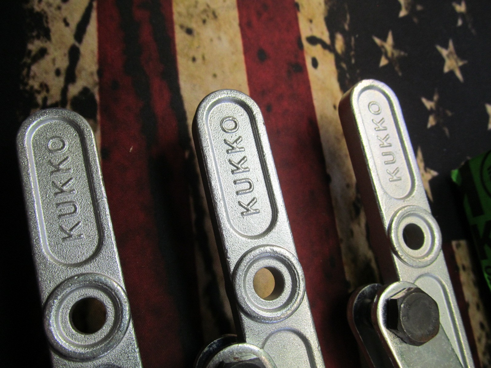 Kukko Set of 3 Puller Legs w/Connecting Bars & Bolts – For Kukko 3-Jaw Pullers