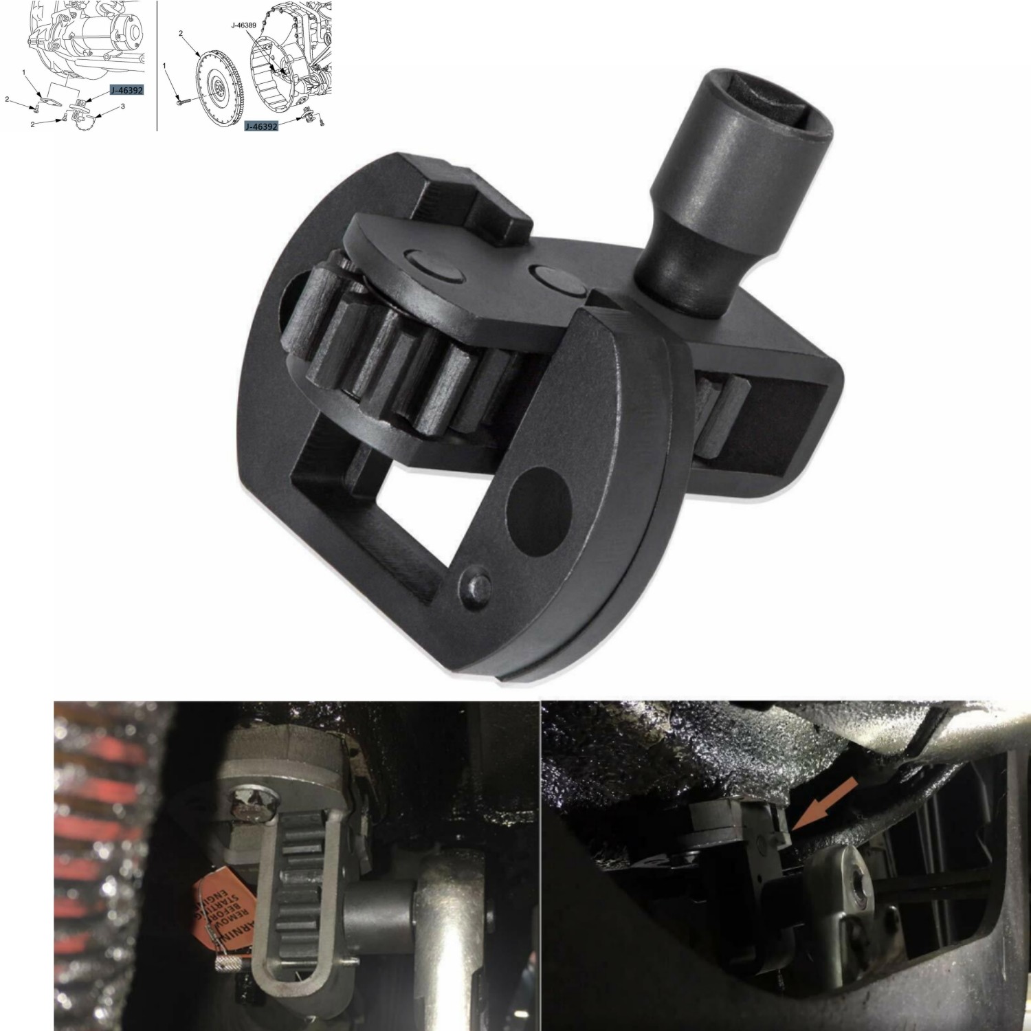 Engine Barring Tool for Detroit Diesel W904589046300/J-46392 DD13 DD15 DD16