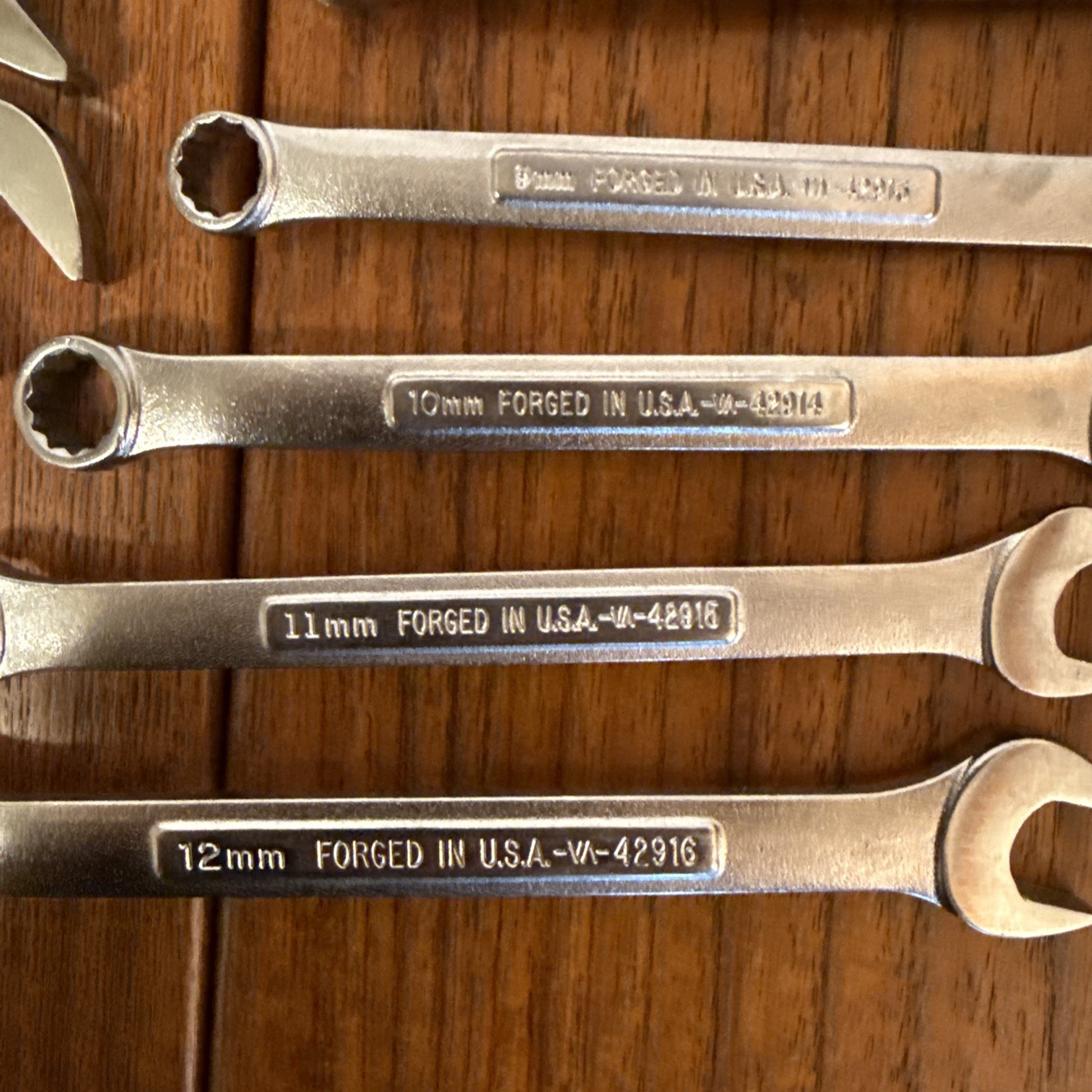 VTG Craftsman USA Metric Wrench Set 7mm-19mm V-Inverted -V VA 12pc