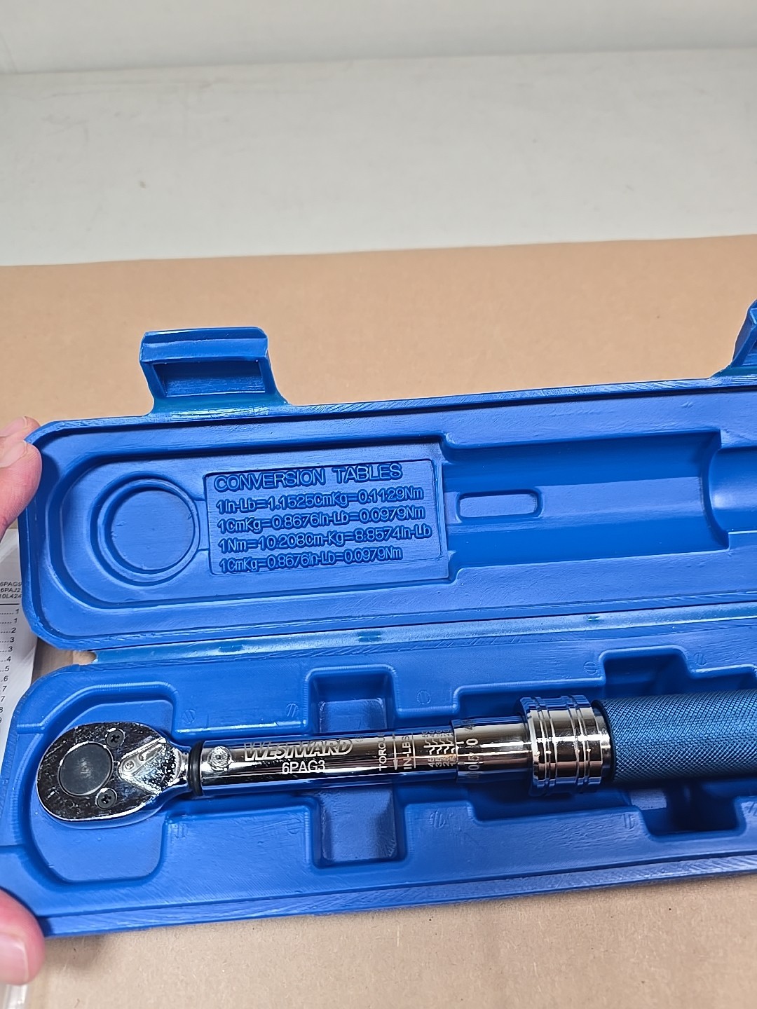 Westward 6PAG3 Torque Wrench 10-50 Ft Lbs With Blue Case
