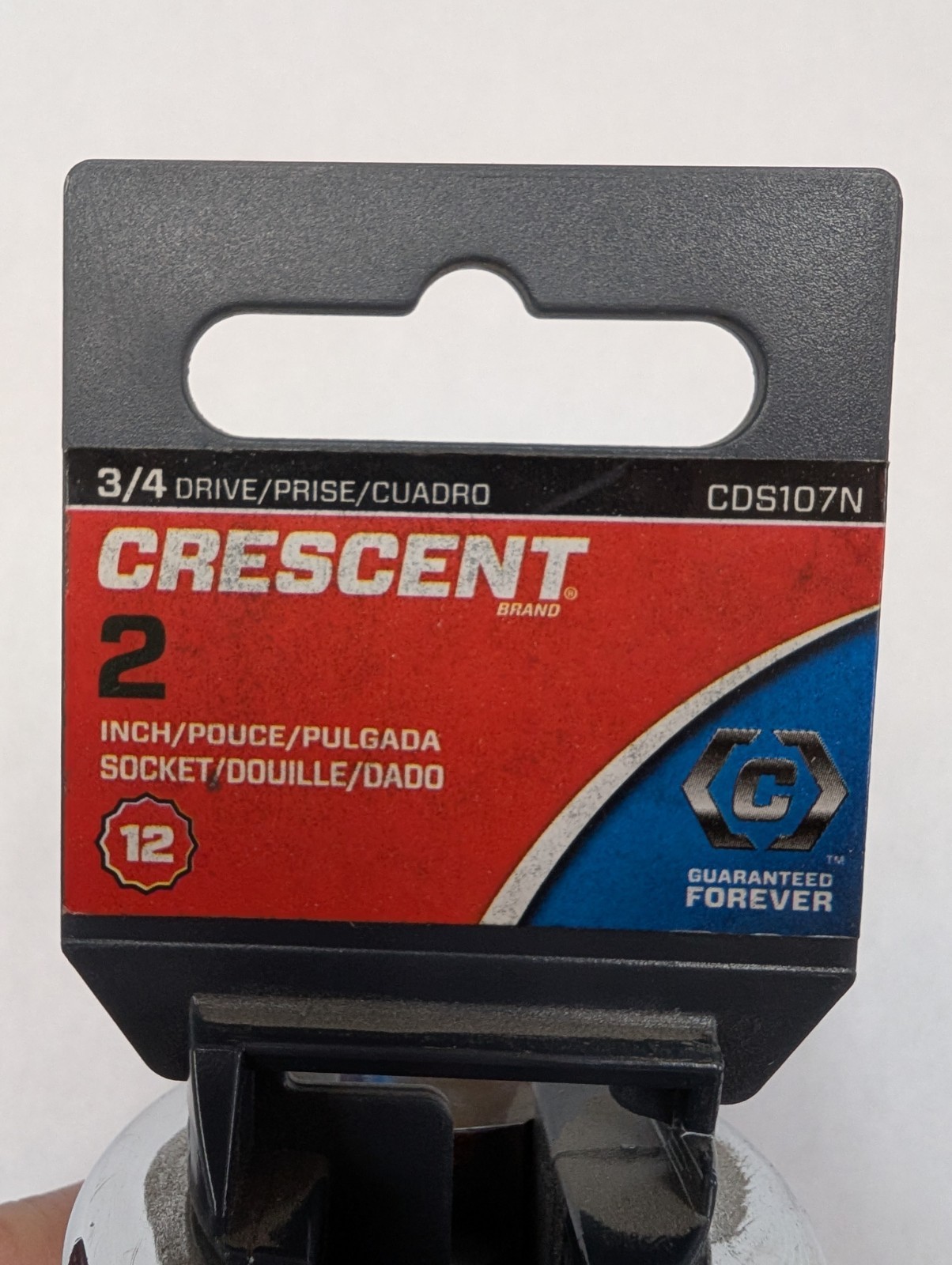 Crescent Socket 2 Inch 3/4 Drive 12 Point Satin Chrome
