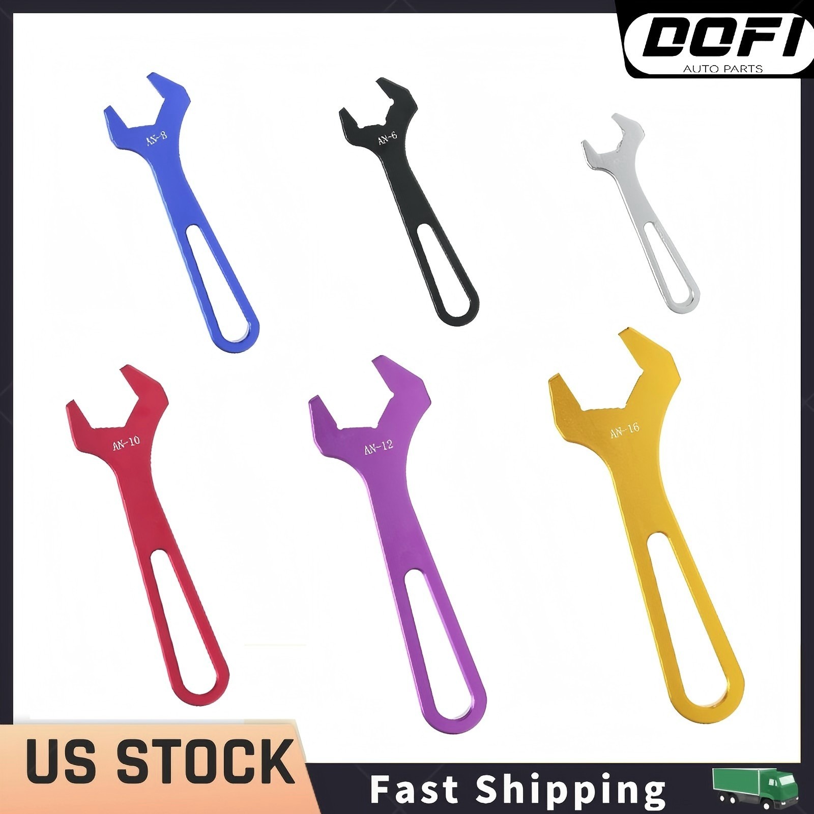 AN Fitting Wrench Set AN4 AN6 AN8 AN10 AN12 AN16 Aluminum Spanner Hose End 6 PC