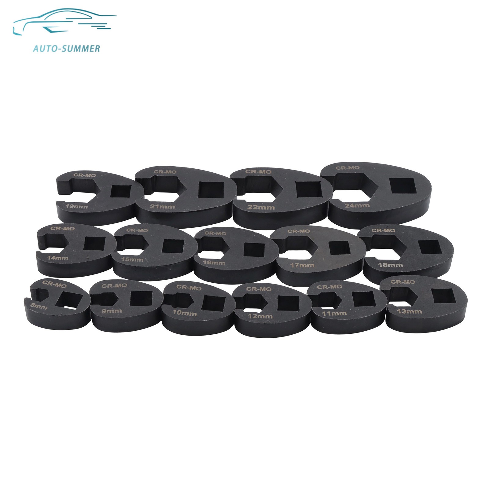 15PCS Crows Foot Wrench Set 1/2″ and 3/8” Drive Flare Nut Crowfoot Wrench Set
