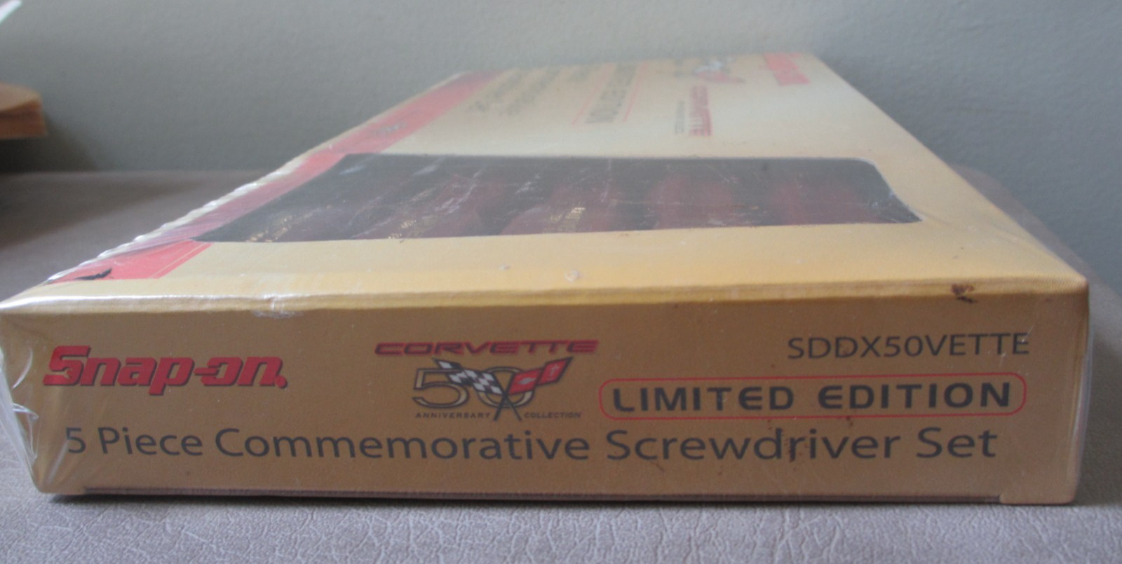 Snap On SDDX50VETTE 5 Piece Corvette Burgundy Hard Handle Screwdriver Set NEW