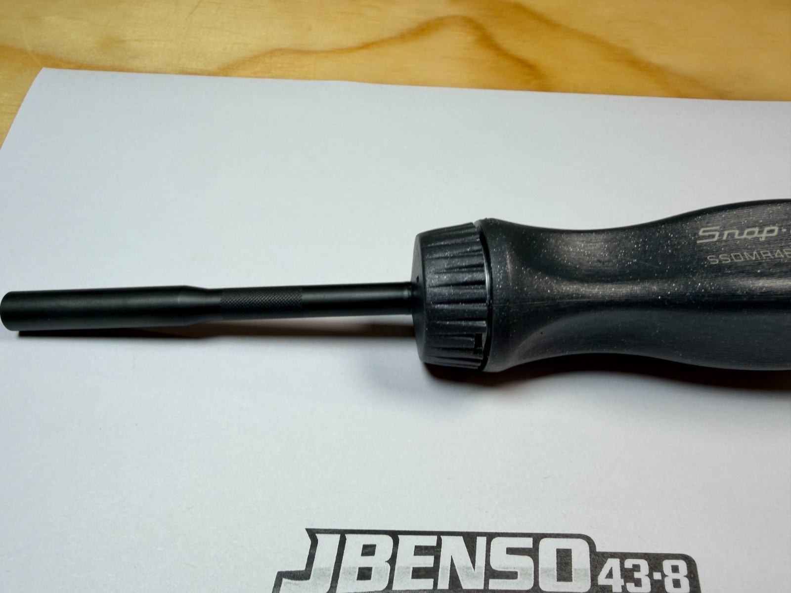 Snap-on Tools NEW DARK TITANIUM Ratcheting Screwdriver w/ Black Shaft SSDMR4BDT