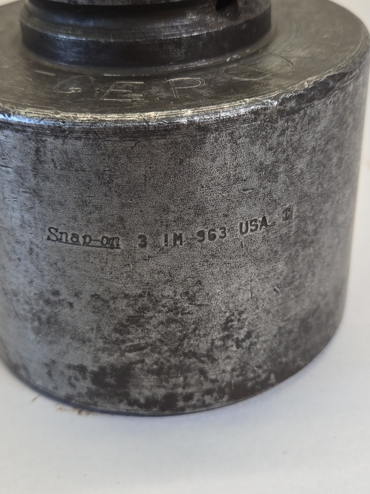 Vintage Snap-on IM963 3″ 1″ Drive 6 Point Shallow Impact Socket USA Heavy Duty