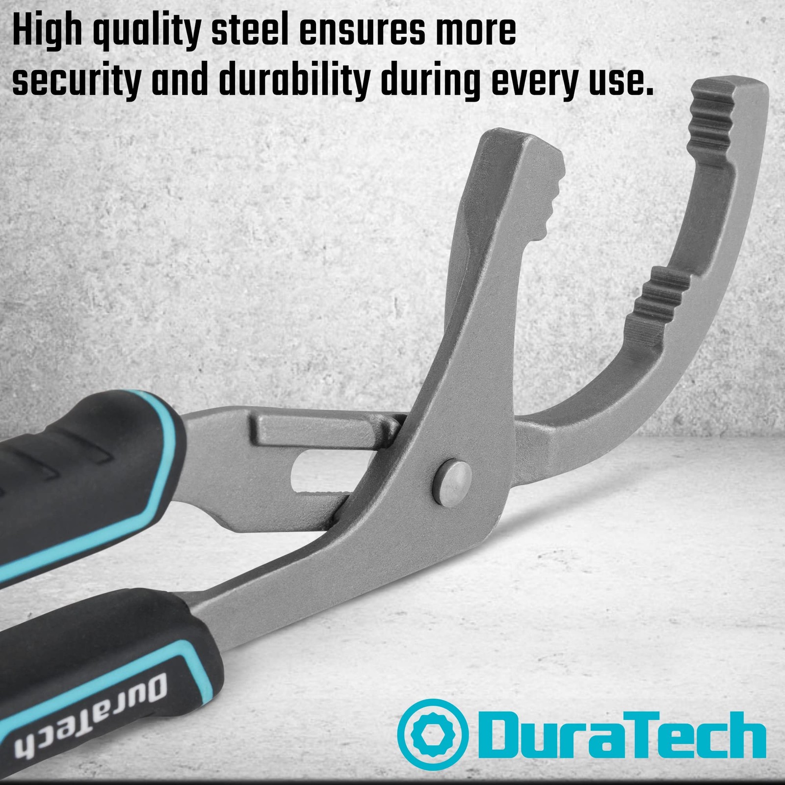 DURATECH Oil Filter Wrench Set, 9″ & 12″ Removal Tools, Black