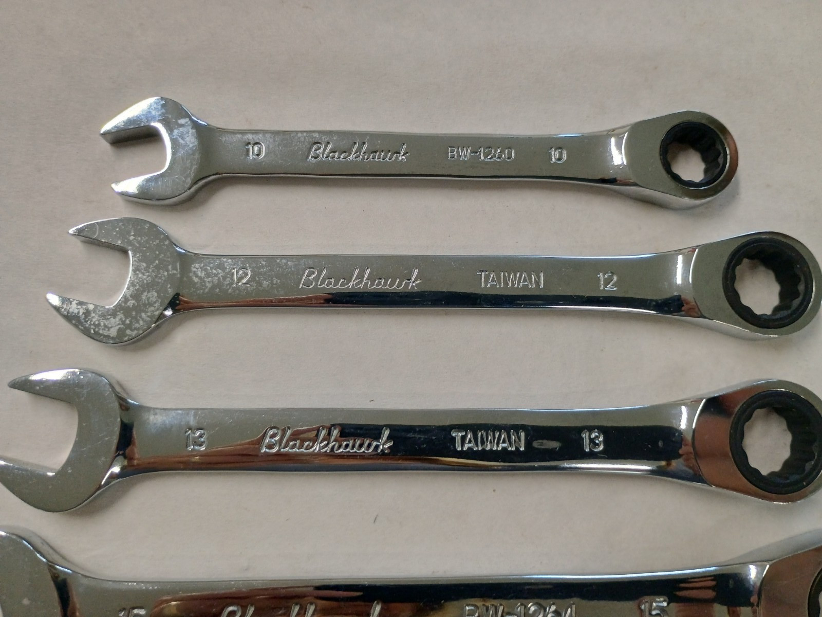 Blackhawk Proto Ratcheting Wrench Set sizes 10, 12, 13, 15, 16, 18 (no 14)
