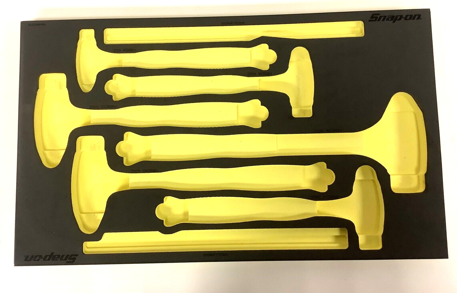 New Snap-on™ Foam Tray Ball Peen Dead Blow Hammer HBBD6FHV 8 16 24 32 40 56oz