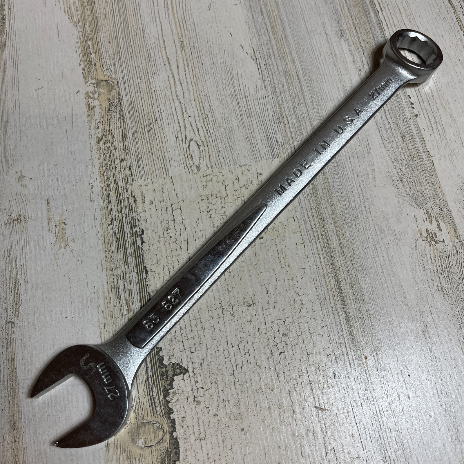 VINTAGE EASCO 27MM COMBINATION WRENCH 63627 CLASSIC HAND TOOL FORGED ALLOY