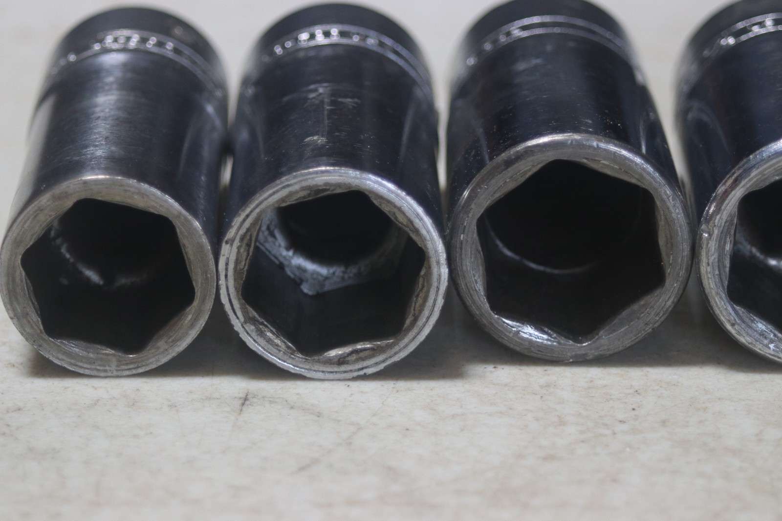 Lot of 5 Snap On 3/4 Inch Drive 6 Point Deep Sockets 15/16 – 1-1/4