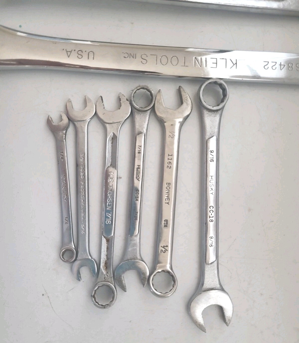 17 Vintage Wrenches Thorsen Proto Bonney Husky Wizard S-K Klein Craftsman Lot.