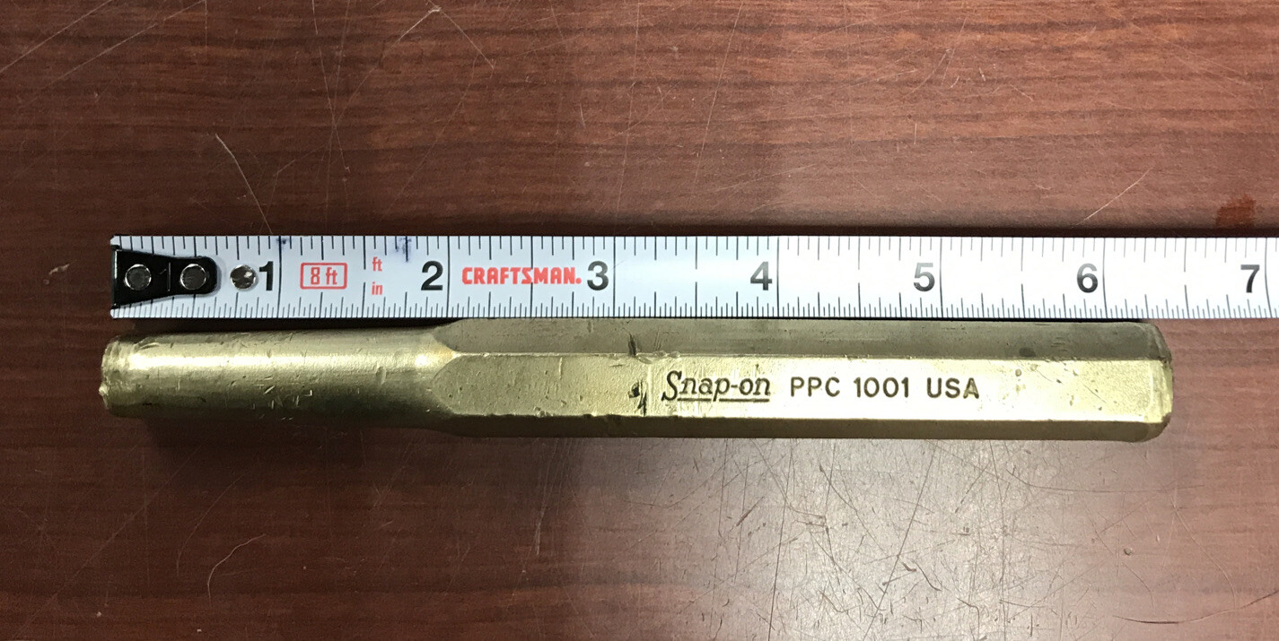 Snap-On Tools 6-5/16″ Brass Tapered Punch PPC1001 Underline Logo Made in USA