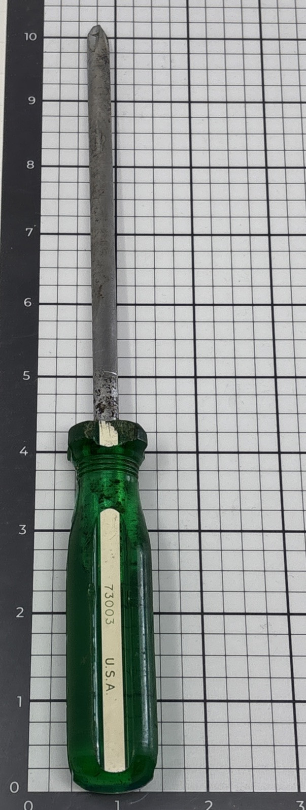 S-K 73003 10″ Long #3 Phillips Screwdriver – Green & White Handle