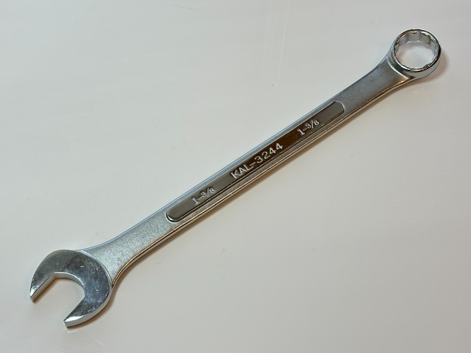 KAL Tools (Japan) 3244 SAE 1-3/8″ Chrome Combination Wrench – 18″ Long Heavy NOS