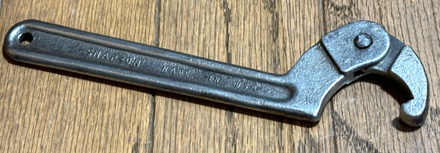 🇺🇸 Snap On Tools SPANNER Pin Hook Wrench Adjustable Jaw 1.25″ – 3″ Medium USA