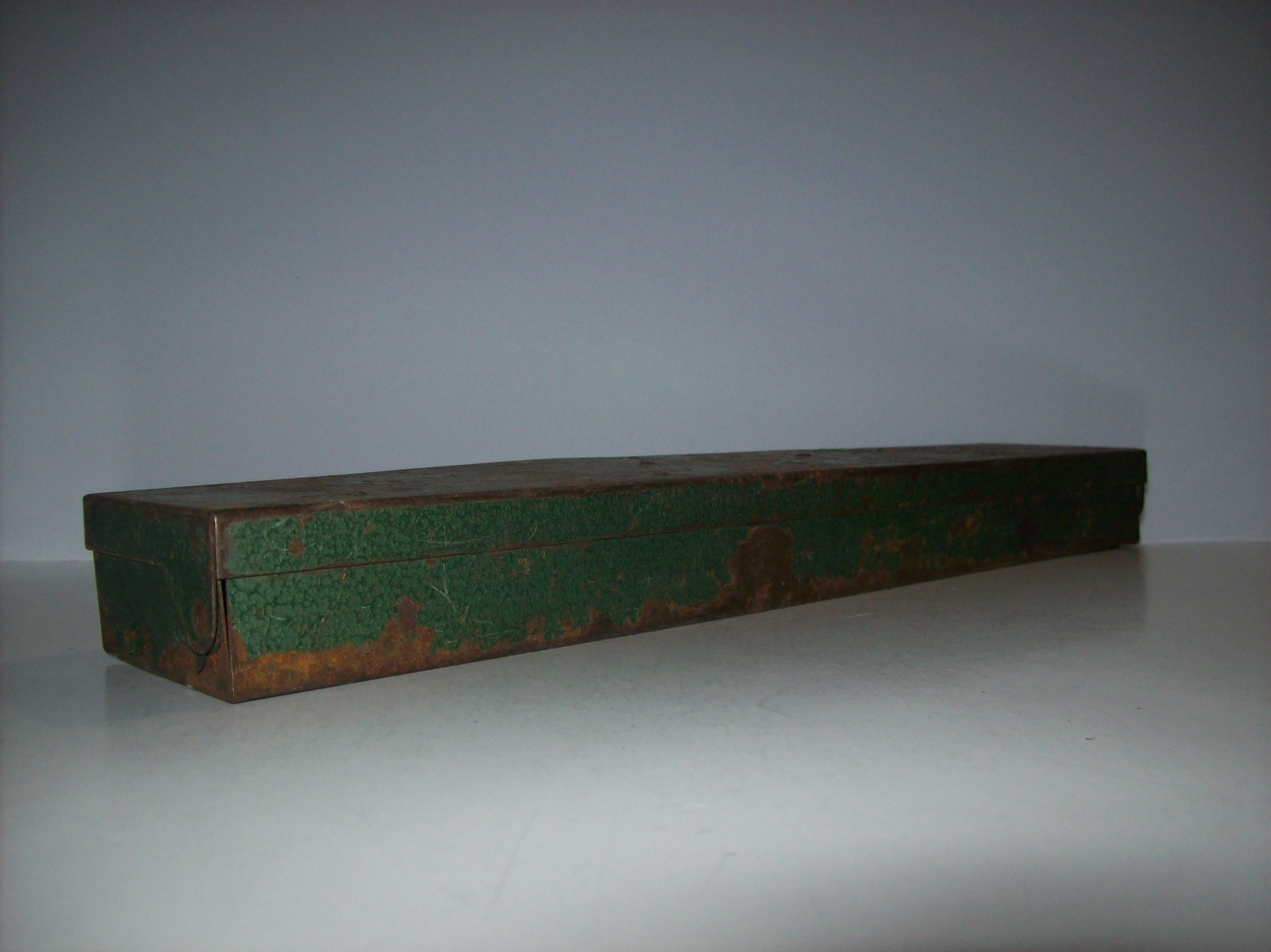 EMPTY Vintage S-K Tools Green Metal Socket Set Case Box, 15″L x 3″ W x 1.5″ T