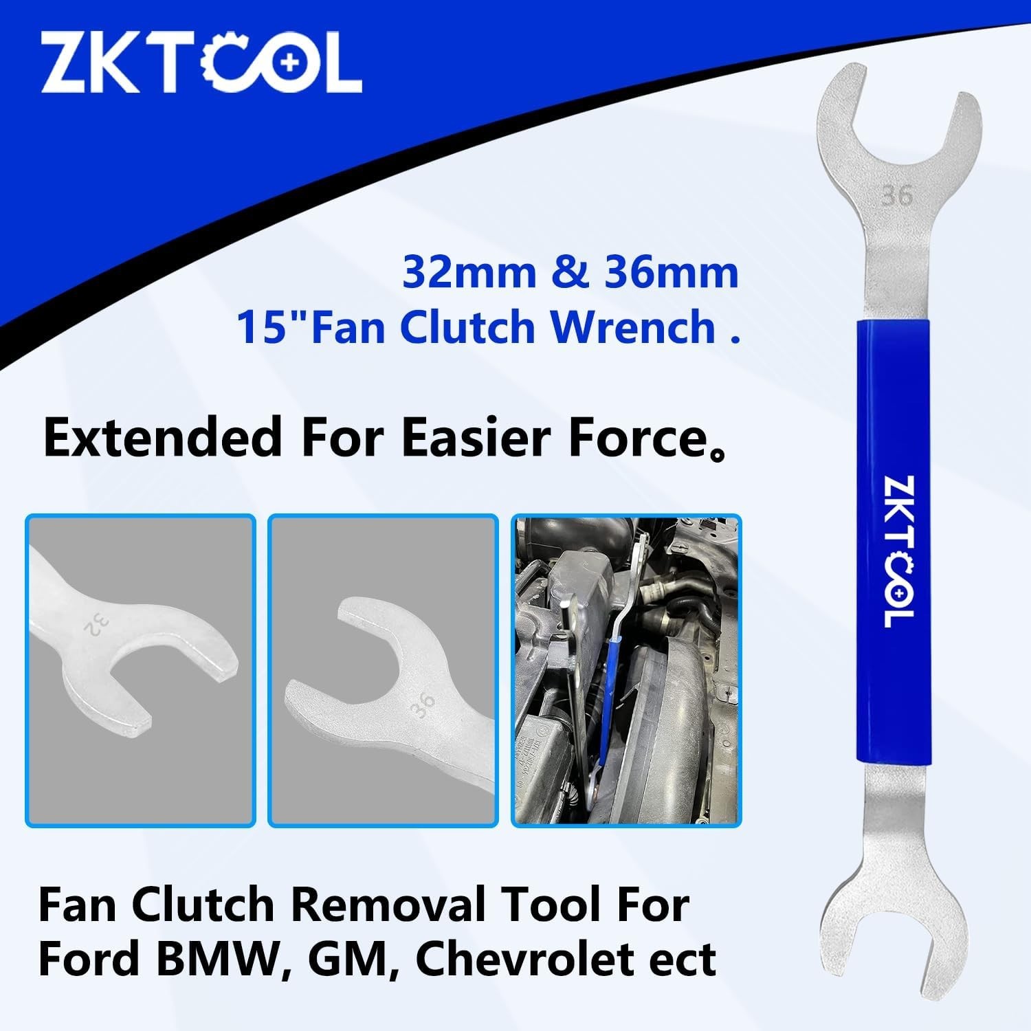 Durable Alloy Steel Fan Clutch Wrench Set with Ergonomic Grip – 32mm & 36mm