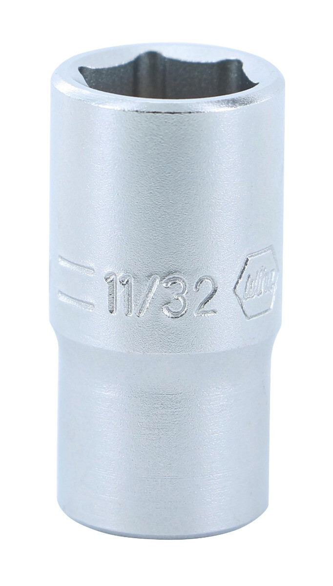 Wiha 33311 6 Point – 1/4 Inch Drive Socket – 11/32″ x 25mm