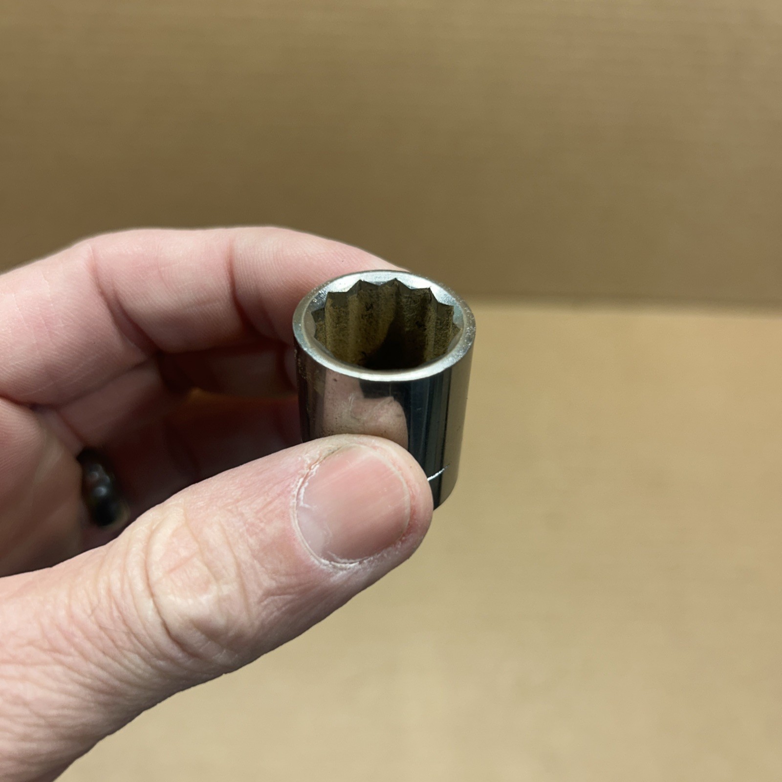 Craftsman 17mm 12 Point Shallow Chrome Socket 3/8″ Drive EE 44307 USA